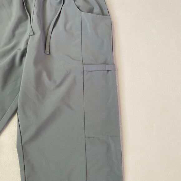 Dickies EDS Essentials Gray Scrub Set Size M Stretch Medical Uniform Top & Pants - Picture 16 of 16